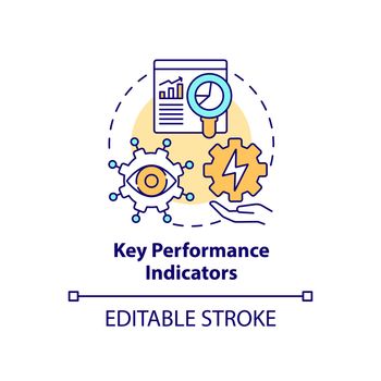 Key performance indicators concept icon