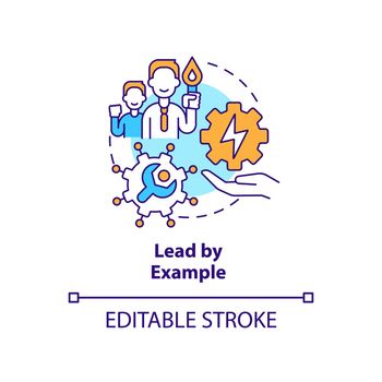 Lead by example concept icon