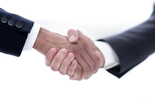 usiness Deal Handshake with the point of view directly below.