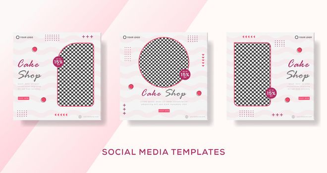 Culinary sweets cake banner for social media template post premium