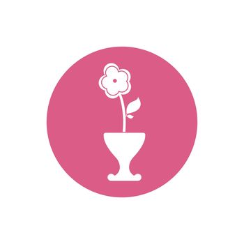 Flower vase logo