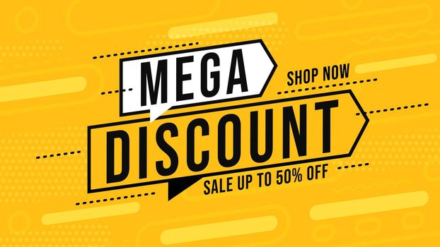 Mega discount with up to 50 percent price off