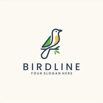 bird line art logo template