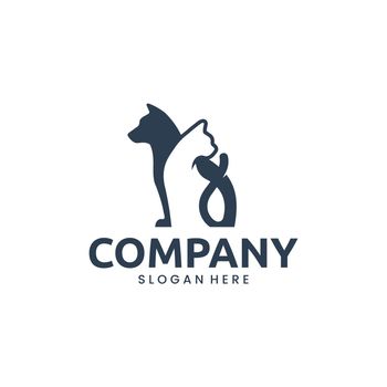 dog and cat , animal pet , logo design inspiration