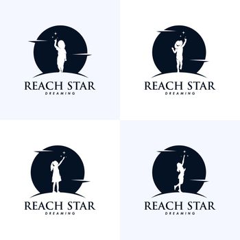 Reaching Stars Logo Design Template