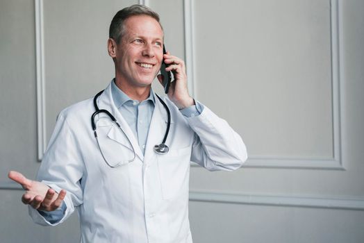 doctor making phone call