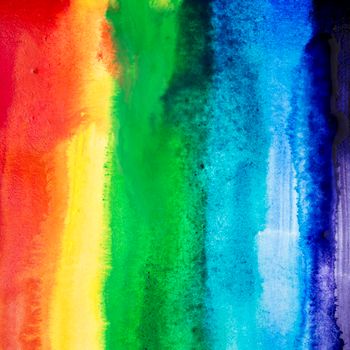 watercolor brush strokes with rainbow colors
