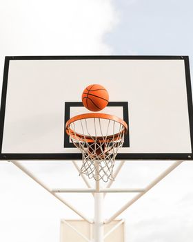 low angle basketball hoop