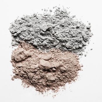 top view clay powder