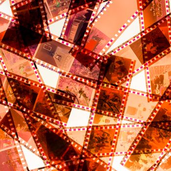 full frame film stripes isolated white background
