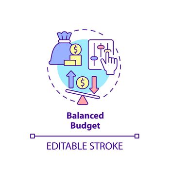 Balanced budget concept icon