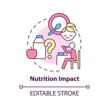 Nutrition impact concept icon