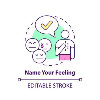 Name your feeling concept icon