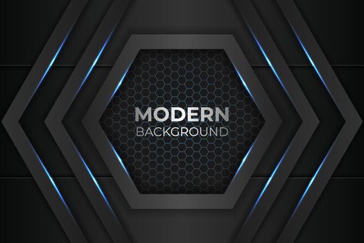 Modern Futuristic Technology Geometric Elegant Blue in Grey Background