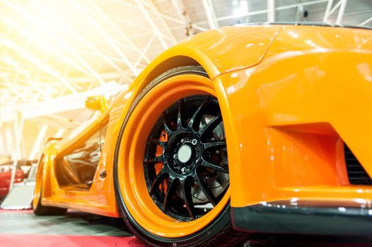Front of an orange generic sport car
