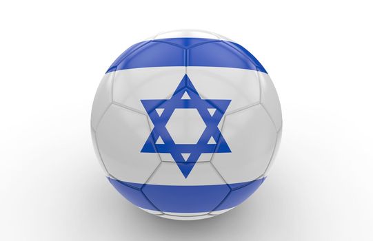 Soccer ball with israeli flag