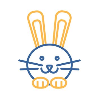 Rabbit vector icon. Pet animal sign