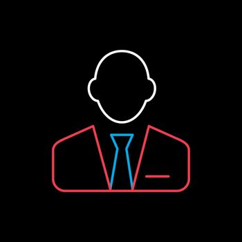User icon of man in business suit icon