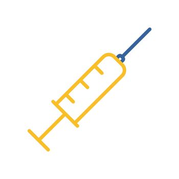 Syringe vector icon. Medical sign