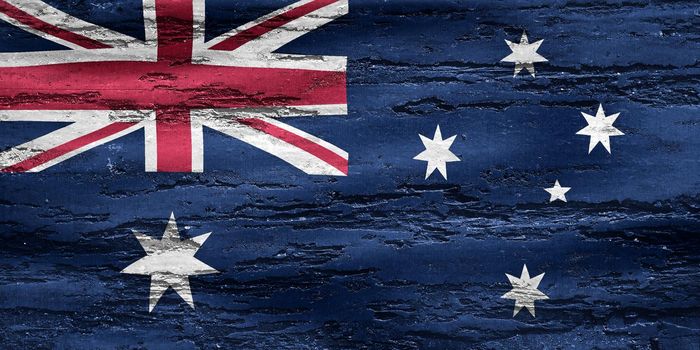 Australia flag - realistic waving fabric flag