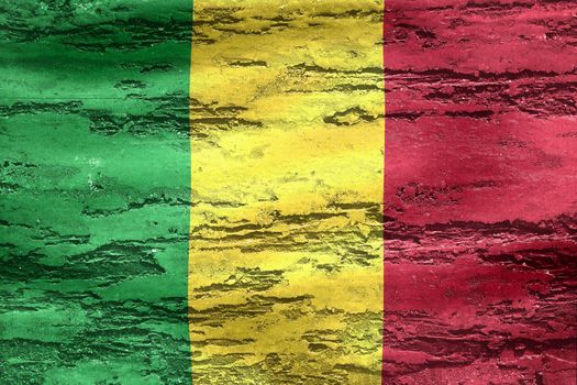 3D-Illustration of a Mali flag - realistic waving fabric flag