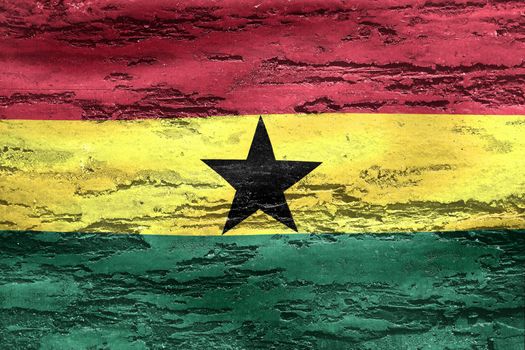 Ghana flag - realistic waving fabric flag