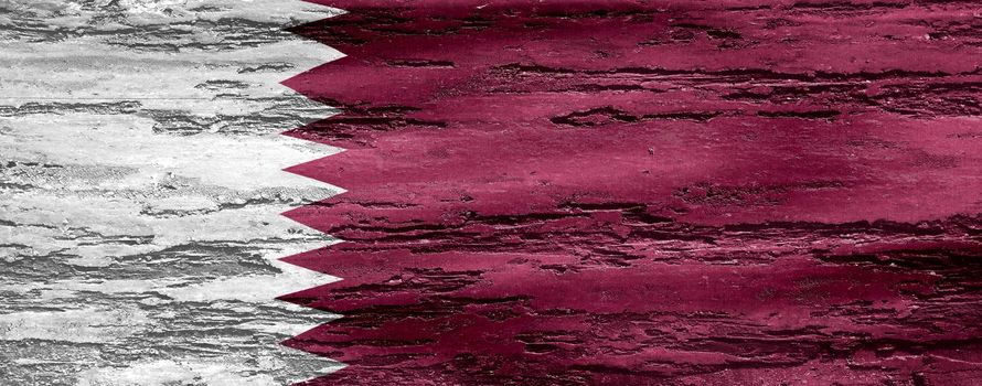 3D-Illustration of a Qatar flag - realistic waving fabric flag