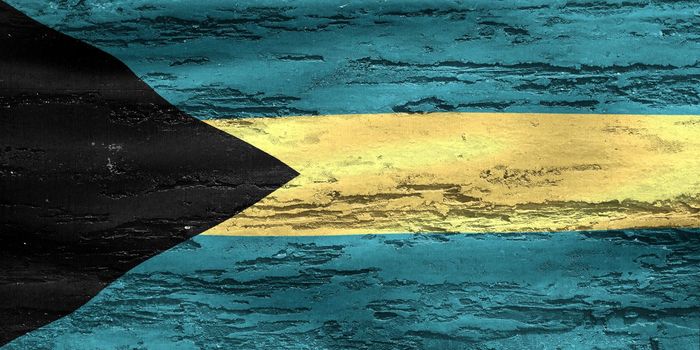 Bahamas flag - realistic waving fabric flag