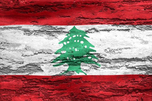 3D-Illustration of a Lebanon flag - realistic waving fabric flag