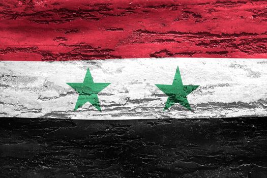 3D-Illustration of a Syria flag - realistic waving fabric flag