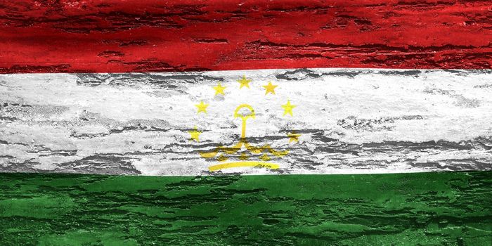 3D-Illustration of a Tajikistan flag - realistic waving fabric flag