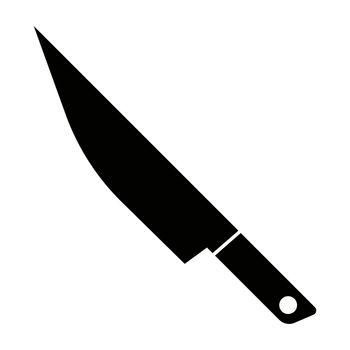 Knife silhouette icon. Weapon vector.