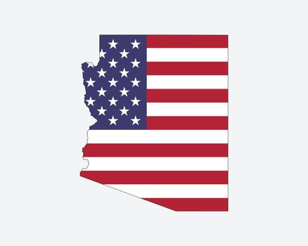 Arizona Map USA Flag