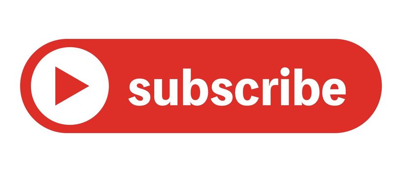 Channel subscribe button. Vector icon.