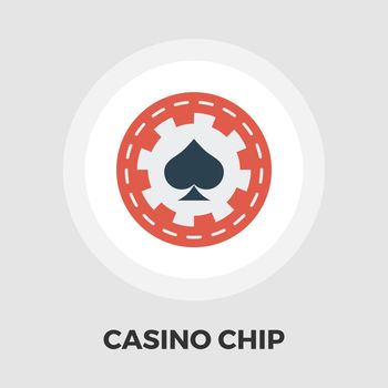 Gambling chips flat icon.