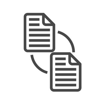 File Exchange Thin Line Vector Icon