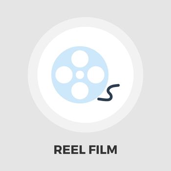Reel of film icon flat