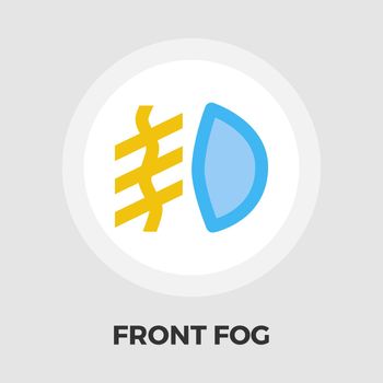 Front fog light flat icon