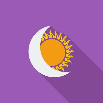 Solar eclipse single icon.