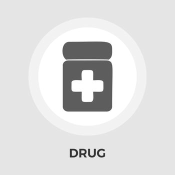 Drug vector flat icon