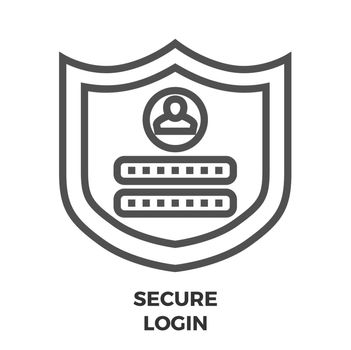 Secure Login Line Icon