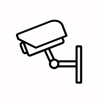 Fixed CCTV, Security Camera Icon Vector Template Illustration Design