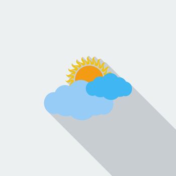 Weather icon. Flat vector related icon with long shadow for web and mobile applications. It can be used as - logo, pictogram, icon, infographic element. Vector Illustration.