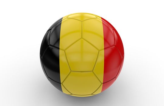Soccer ball with belgian flag