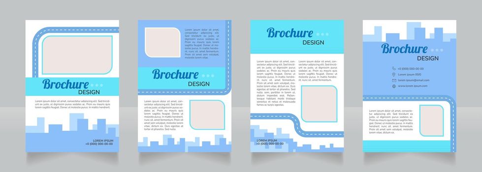 Carbon neutral fuels blue blank brochure design