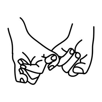 hands together to promise sign