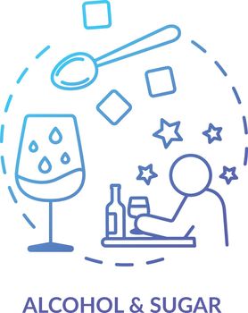 Alcohol and sugar concept icon. Sommelier tips, degustation advice idea thin line illustration. Evaluating wine by droplets in glass. Vector isolated outline RGB color drawing
