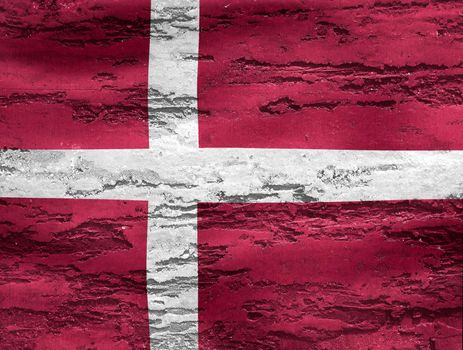 Denmark flag - realistic waving fabric flag
