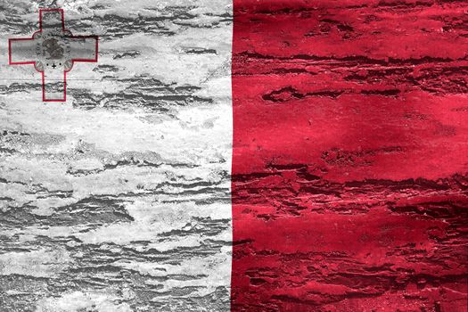 3D-Illustration of a Malta flag - realistic waving fabric flag