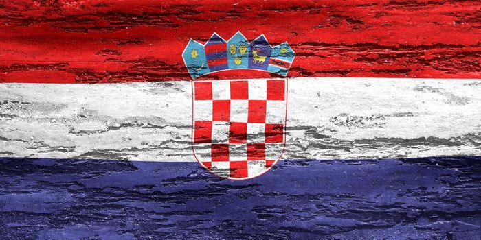 3D-Illustration of a Croatia flag - realistic waving fabric flag